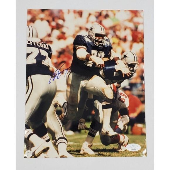 Ed Too Tall Jones Signed Photo 8X10 JSA COA Dallas Cowboys - Picture 3 of 5